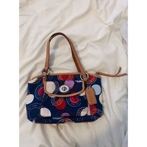 Blue coach purse